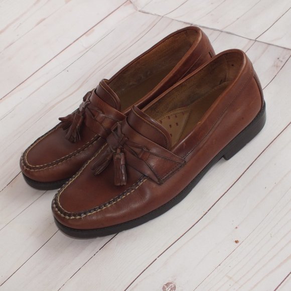 BASS FLEX‎ ADAMS KILTIE TASSEL LOAFER SIZE 10 BROWN - Picture 7 of 9